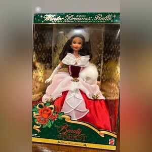Barbie Winter Dreams Dolls - White, Gold, Red
Mattel 1998
KB Toys 12-inch tall